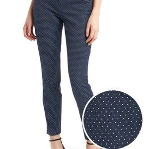 Gap Skinny Ankle Navy White Polka Dots Pants